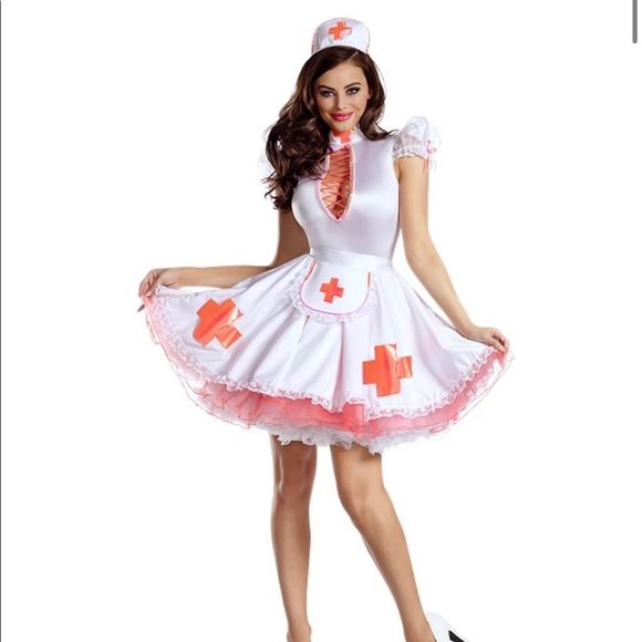 Halloween New Neon Nurse Costume Size Large - Picture 1 of 6